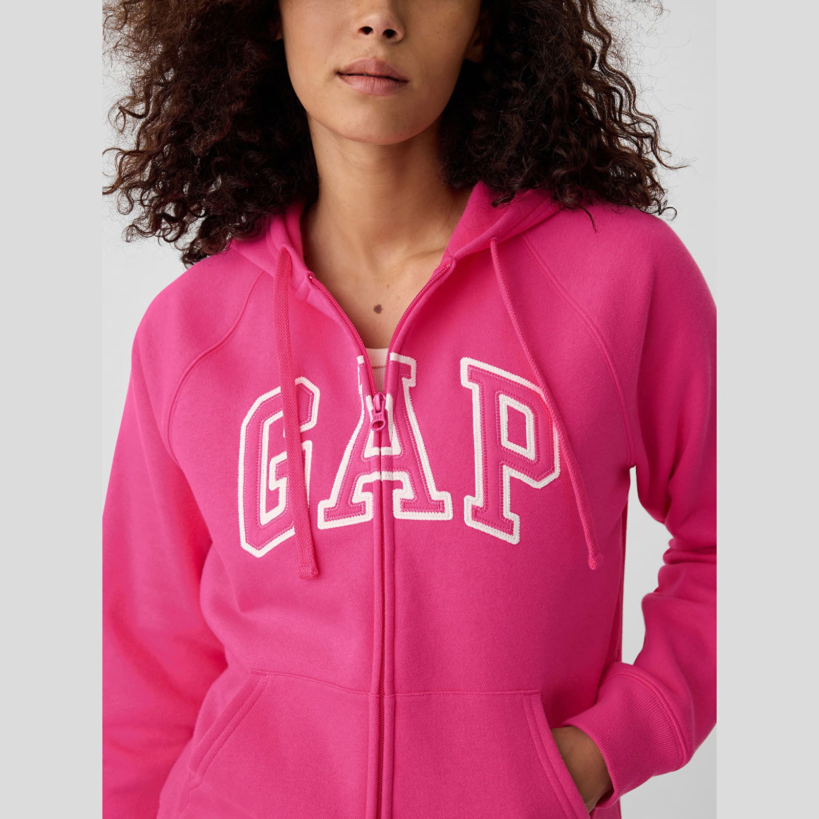 Sweatshirt Logo Full Zip Hoodie Sizzling Fuchsia XL