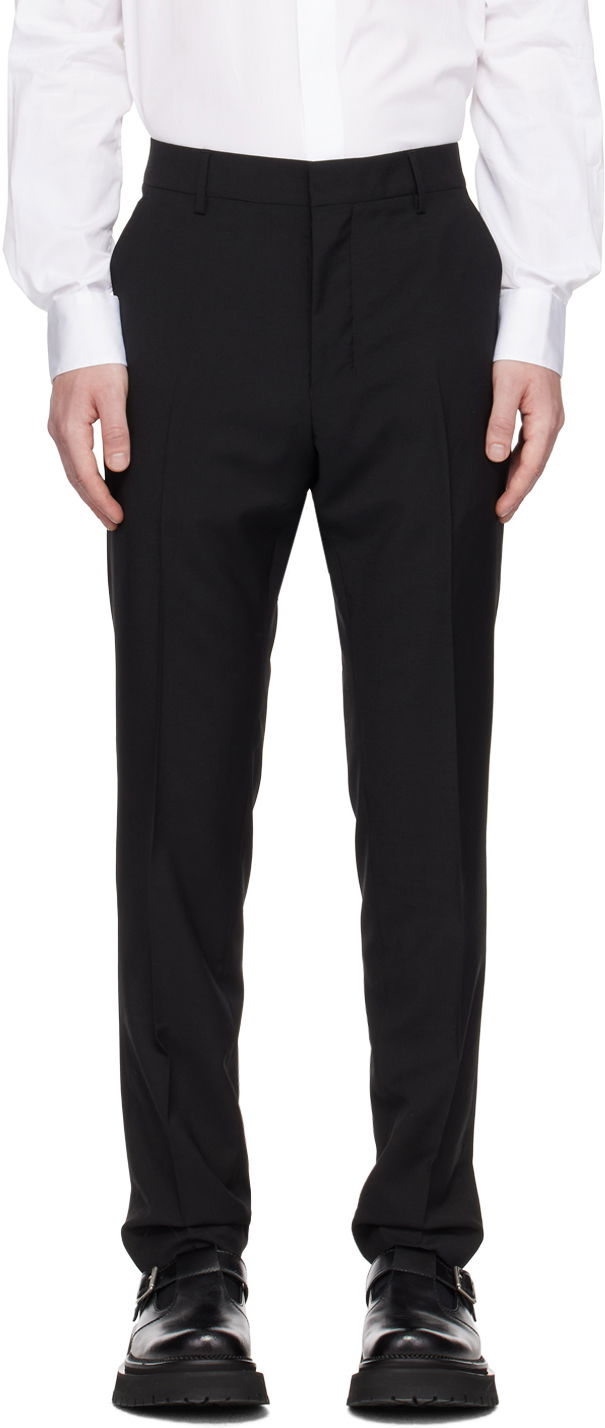 Nohavice AMI Cigarette Fit Trousers Čierna | HTR004.279, 0