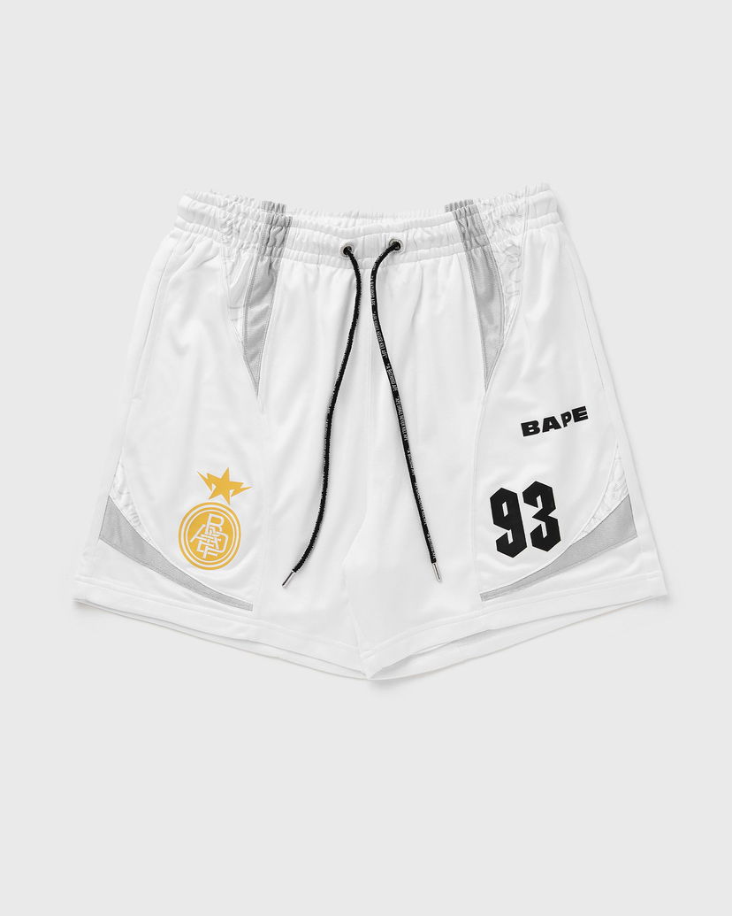 Šortky BAPE MULTI LOGO RELAXED FIT SOCCER SHORTS Biela | 001SPK801303MWHT