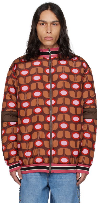 Prešívaná bunda Anna Sui Exclusive Floral Print Puffer Jacket Hnedá | M723B30, 0