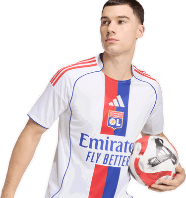 Dres adidas Performance Olympique Lyonnais 25/26 Home Jersey Biela | JD1396, 3