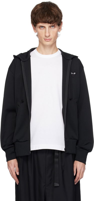 Mikina Comme des Garçons Zip Hoodie with Big Heart Print Čierna | AX-T254-051, 0