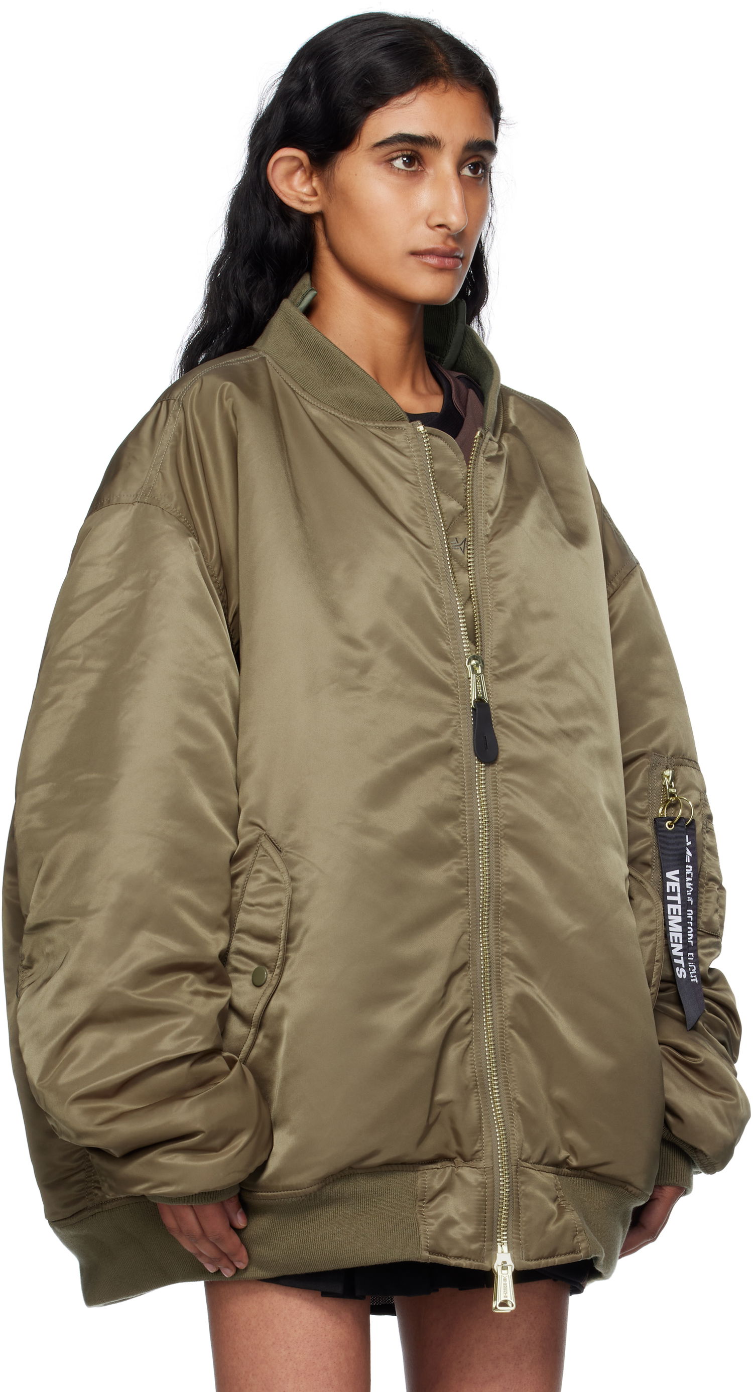Bomber bunda VETEMENTS Vetements Alpha Industries Edition Cut-Up Reversible Jacket Zelené | UH76BO450GO, 1