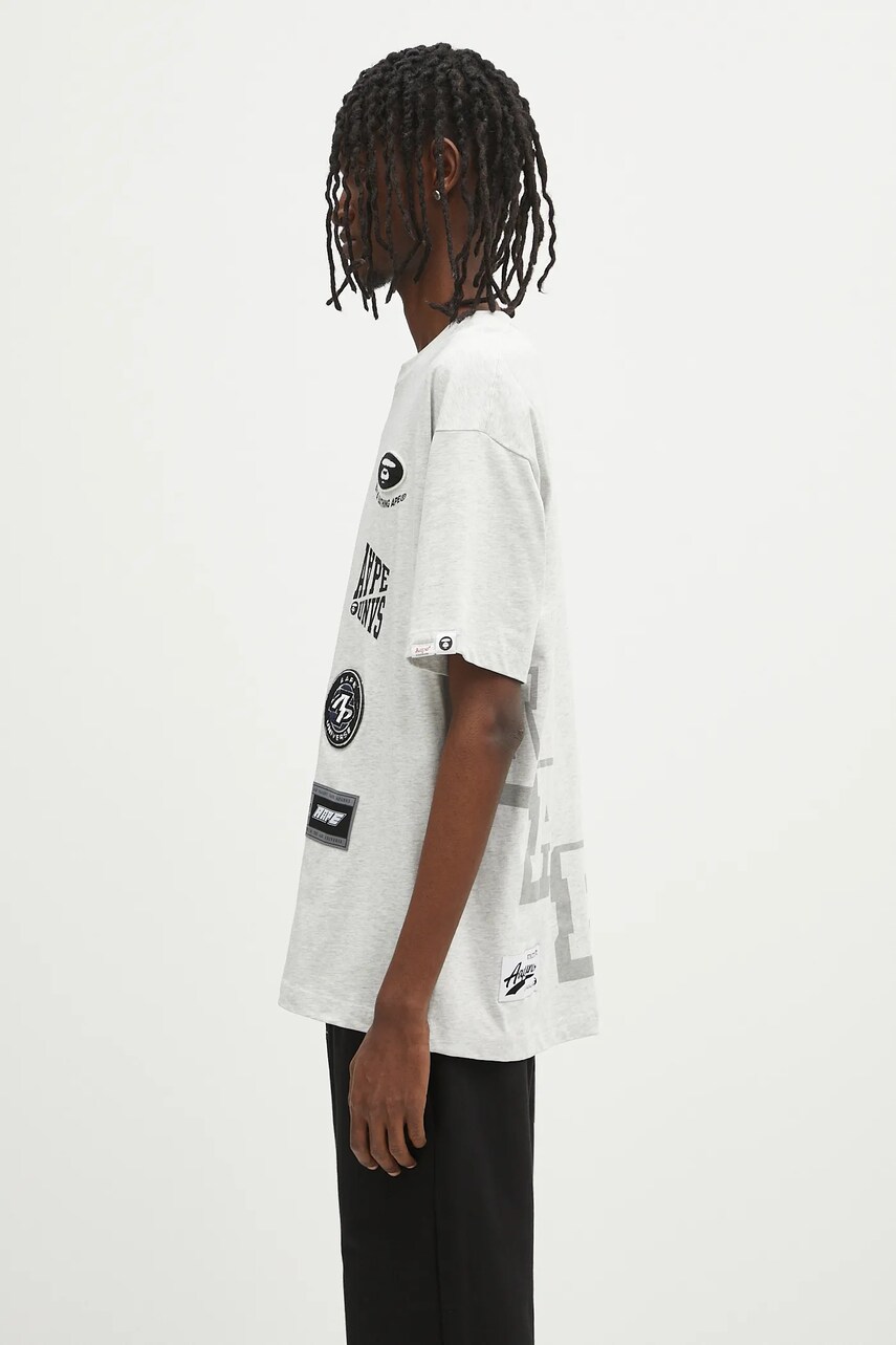 Tričko AAPE by A Bathing Ape AAPE Fancy Main Graphic T-Shirt Šedá | AAPTEM1566XAN, 1