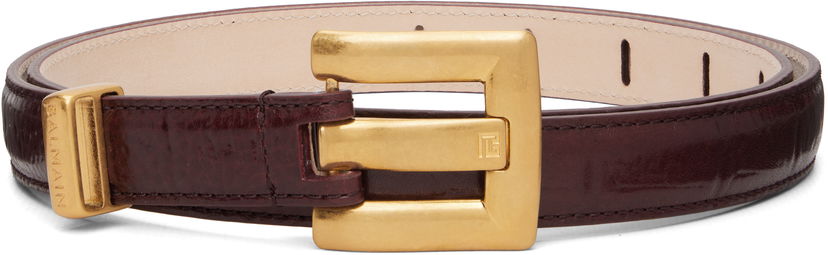 Opasok Balmain Balmain Anthem Textured Leather Belt Vínová | FN0WJ191LDAX