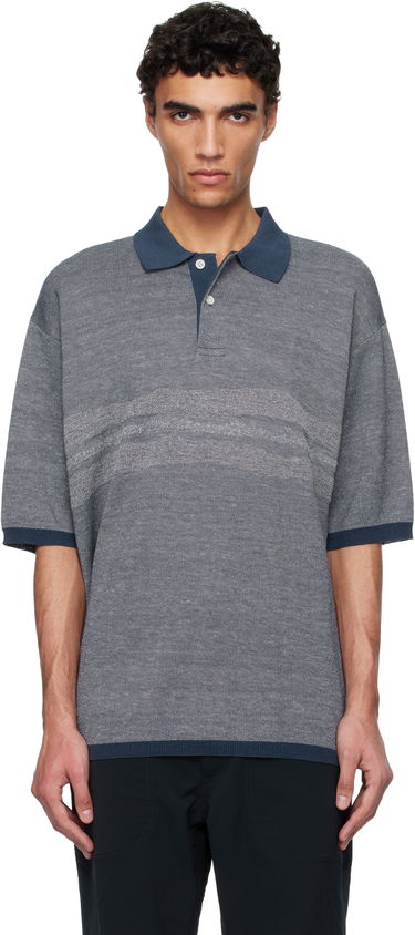 Polo tričko NANAMICA nanamica Linen Knit Polo Modrá | S25SH016U, 0