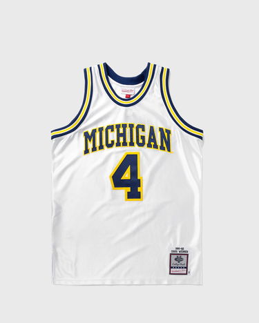 Dres Mitchell & Ness NCAA AUTHENTIC JERSEY MICHIGAN 1991-92 CHRIS WEBBER #4 Biela | AJY55329-UMI91CWEWHIT, 0