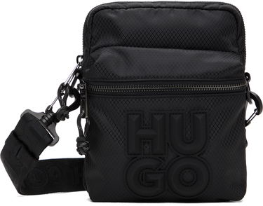 Taška cez rameno BOSS Hugo Stacked Logo Reporter Bag Čierna | 50536029, 0