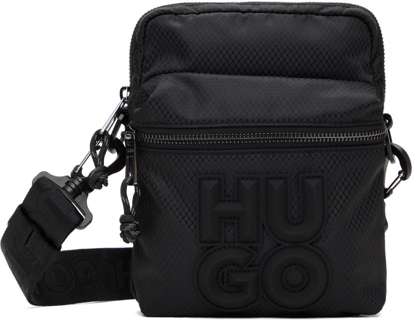 Taška cez rameno BOSS Hugo Stacked Logo Reporter Bag Čierna | 50536029