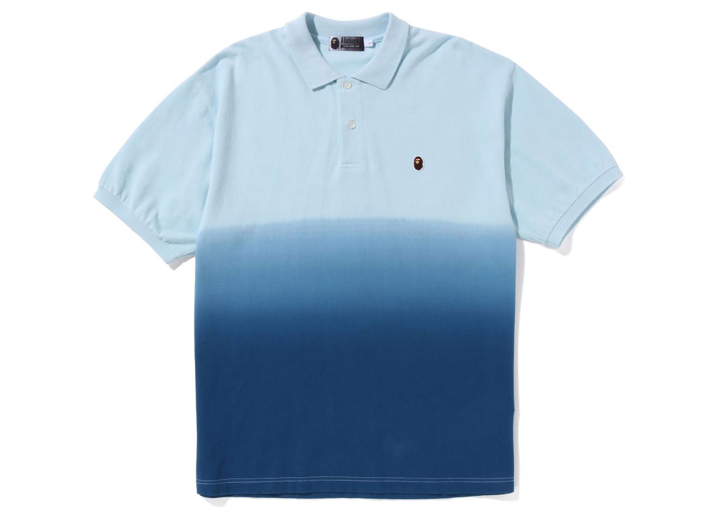 Polo tričko BAPE Ape Head One Point Gradation Relaxed Fit Polo Tee Modrá | 1J30-112-001, 0