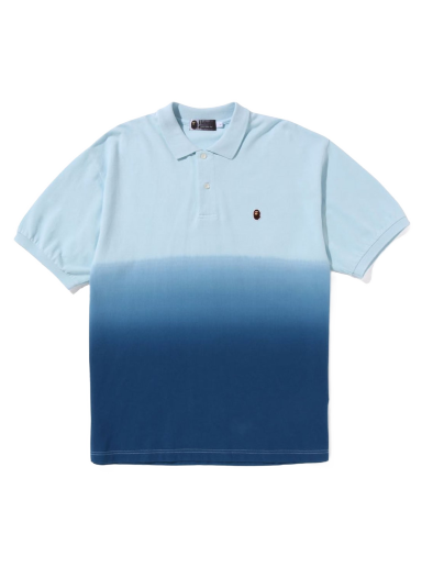 Polo tričko BAPE Ape Head One Point Gradation Relaxed Fit Polo Tee Modrá | 1J30-112-001