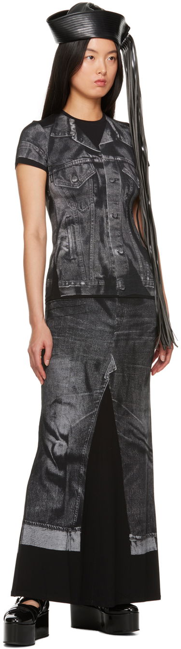 Sukňa Jean Paul Gaultier Jean Paul Gaultier Trompe l'œil Print Maxi Skirt Čierna | 23/15-F-JU055-J530-0002, 3