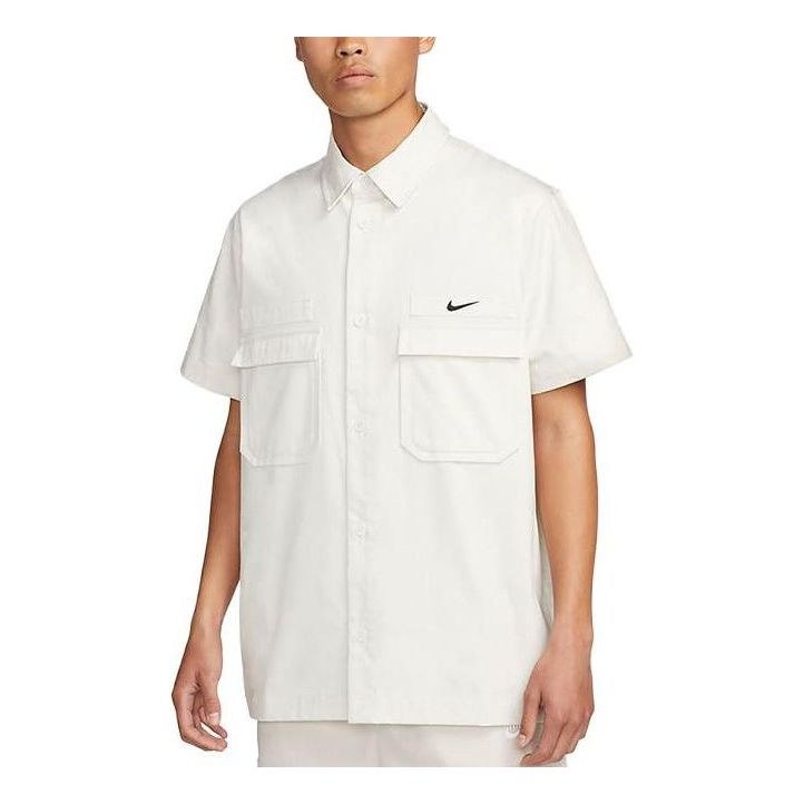 Košeľa Nike Life Woven Military Short-Sleeve Shirt Biela | DX3341-030, 0