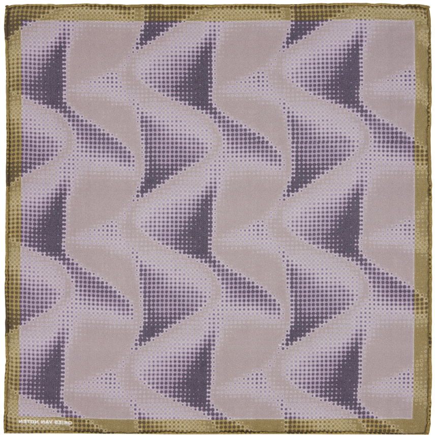 Oblečenie Dries Van Noten Brown & Purple Silk Pocket Square Metalická | 242-021300-9008, 1