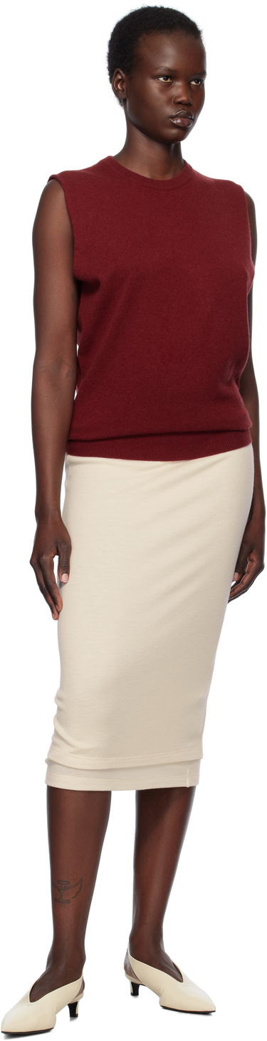 Sveter Jil Sander Jil Sander Cashmere Sleeveless Top Červená | J02GP0017_J13201, 3
