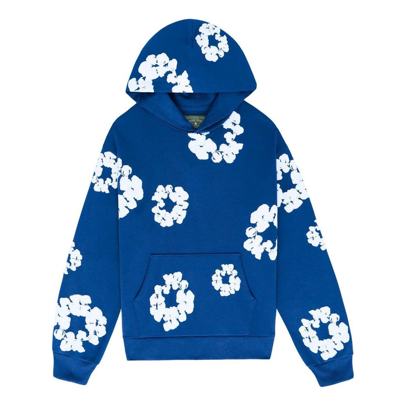 Mikina Denim Tears Denim Tears Wreath Print Cotton Hoodie Modrá | 301-020-30, 0