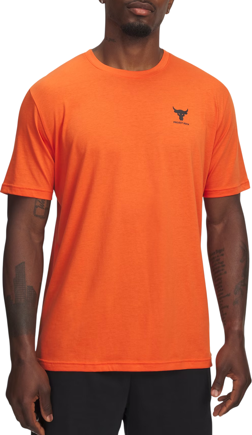 Tričko Under Armour Project Rock Simple Branded T-Shirt Oranžová | 1387797-844
