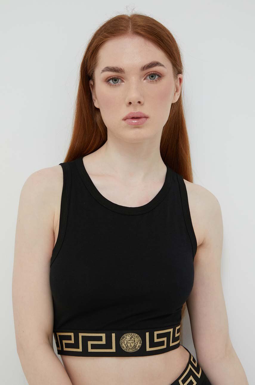 Crop Top Versace Top Čierna | 1008598, 0