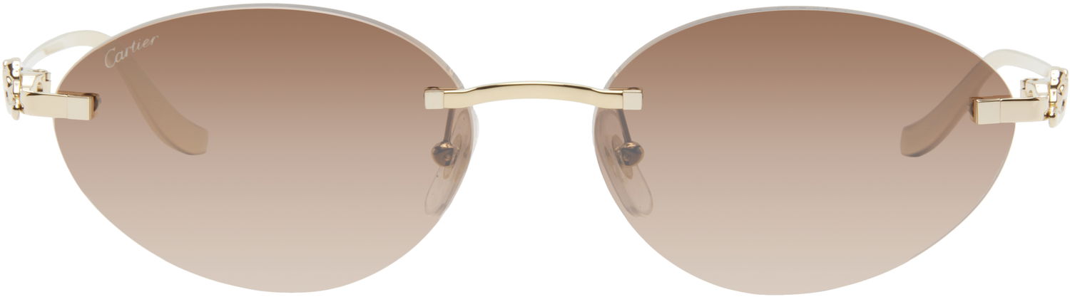 Slnečné okuliare Cartier 'Panthère de ' Round Sunglasses Hnedá | CT0504S-003, 0