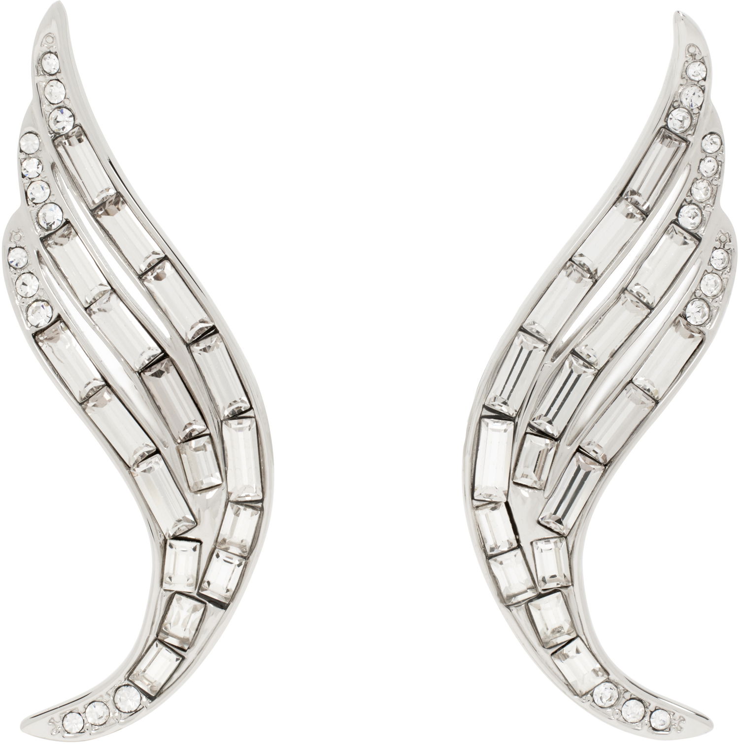 Náušnice Jil Sander Jil Sander Crystal Wing Earrings Metalická | J12VG0299_P5050, 0