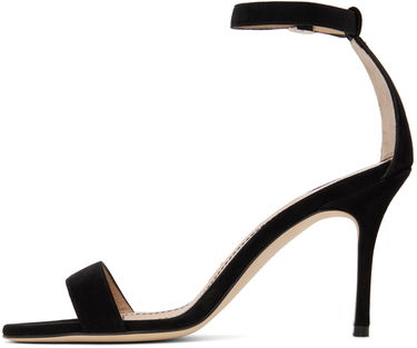 Oblečenie Manolo Blahnik Manolo Blahnik Chaos Suede Heeled Sandals Čierna | 9XX-0740, 2