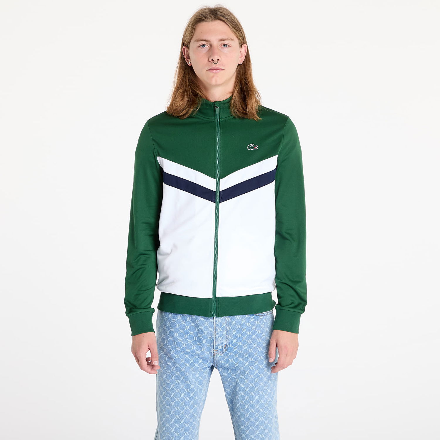 Mikina Lacoste Sweatshirt Sweatshirts Green/ White-Navy Blue M Zelené | SH2646 720, 0