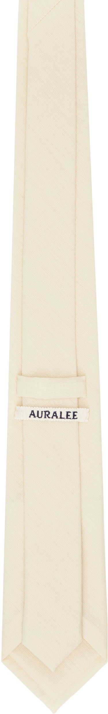 Opasok AURALEE Auralee Wool Kid Mohair Hop Sack Tie Béžová | A25ST08MH-M, 1
