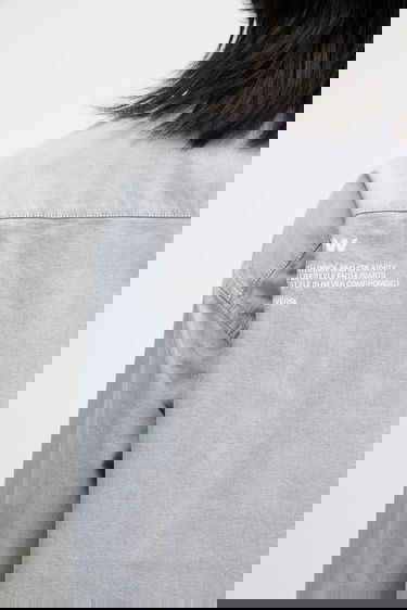 Košeľa AAPE by A Bathing Ape Cotton Long Relaxed Button-Down Shirt Šedá | AAPSTM8512XXO, 3