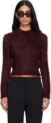 Max Mara Adatti Fuzzy Cropped Mock-Neck Sweater