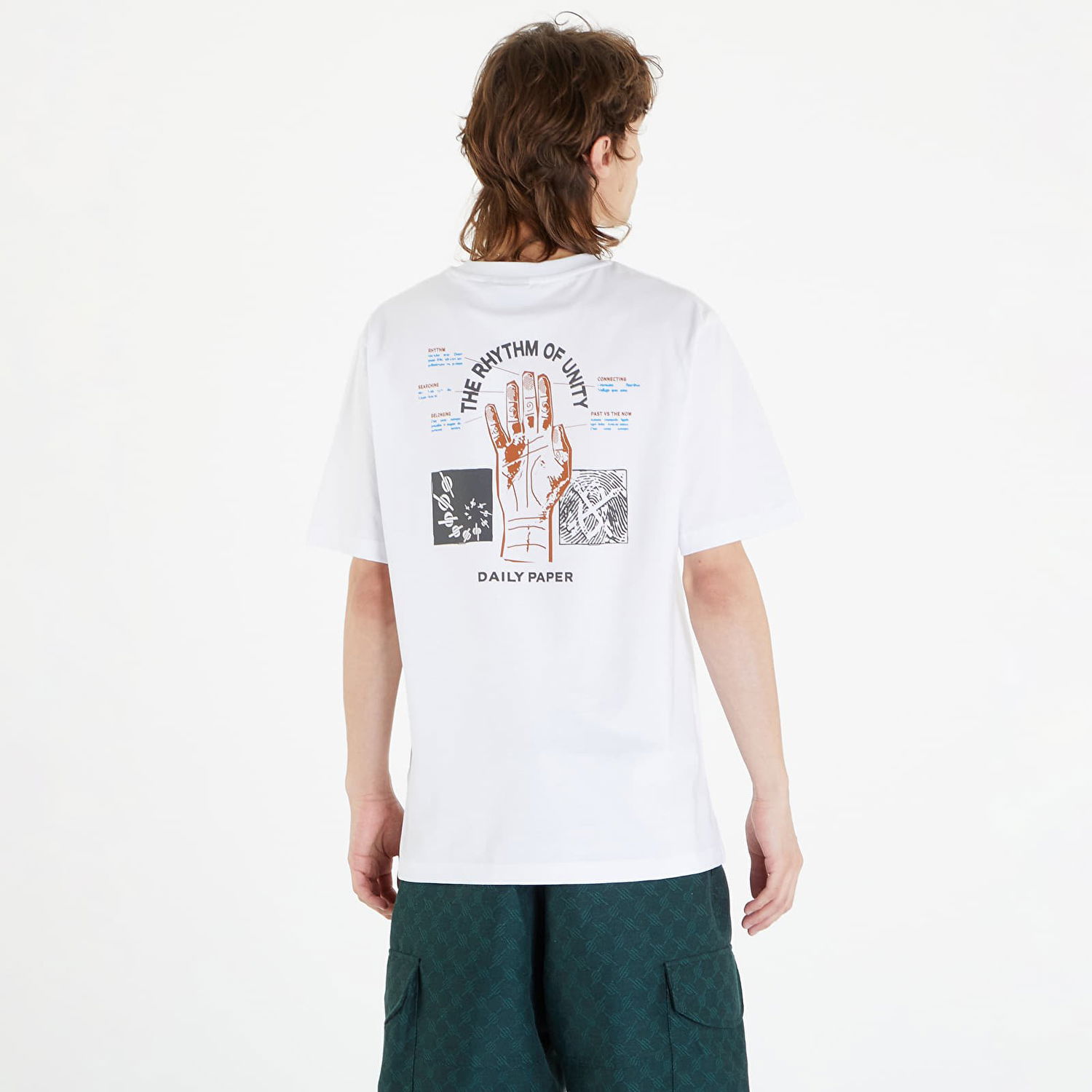 Tričko DAILY PAPER Identity Short Sleeve T-Shirt Biela | 2411063, 1