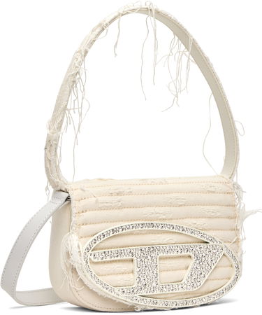 Taška cez rameno Diesel Diesel 1DR Canvas Shoulder Bag with Crystal Logo Béžová | X08396 P4728, 1