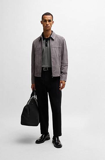 Polo tričko BOSS Mercerized Cotton Polo Shirt with Script Logo Šedá | 50531402, 1