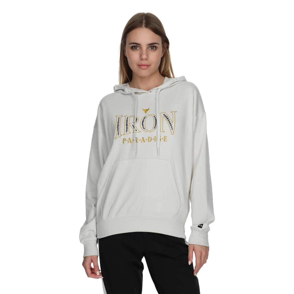 Mikina Under Armour Project Rock Everyday Terry Hoodie Biela | 1380186-114, 0