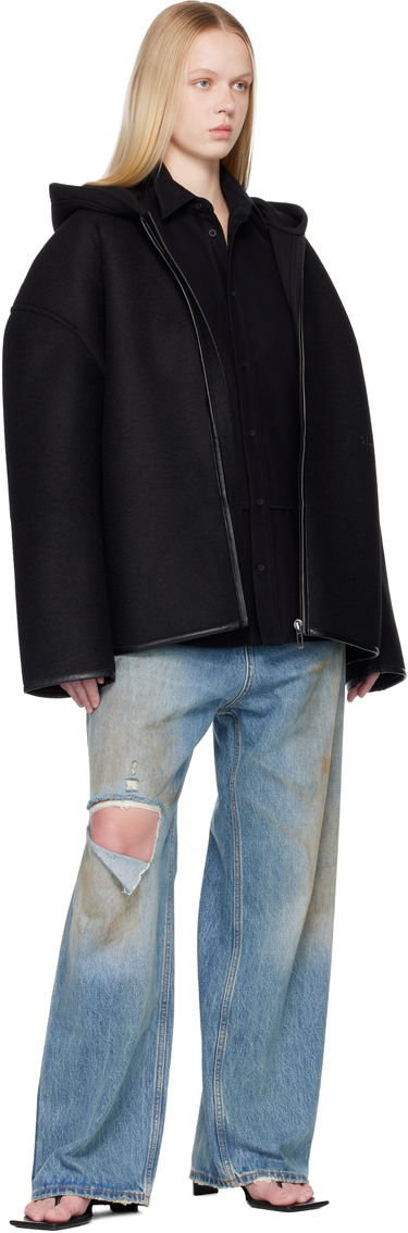 Bunda 032C 032c Neoprene Zip Up Hooded Jacket Čierna | F25-URW-0801-000-W, 3