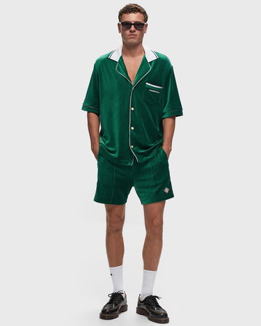 Šortky Casablanca MENS VELOUR SHORTS Zelené | MPF24-JTR-193-01, 1