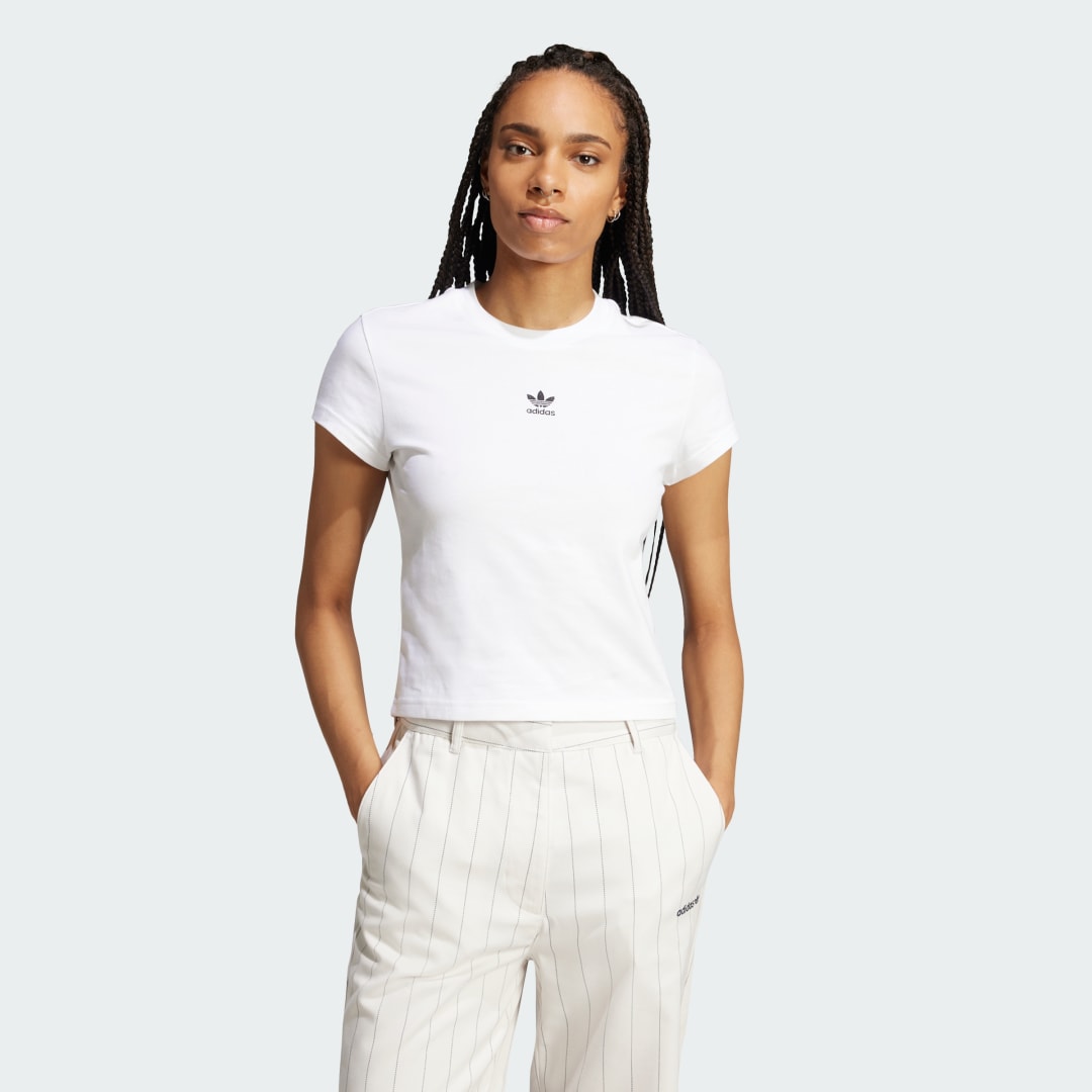 Tričko adidas Performance Slim Fit Essential T-Shirt Biela | JC8973, 0