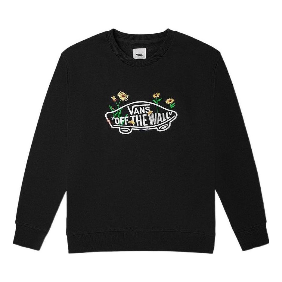 Mikina Vans Floral Logo Off The Wall Long Sleeve Čierna | VN0A7Q1JBLK, 0