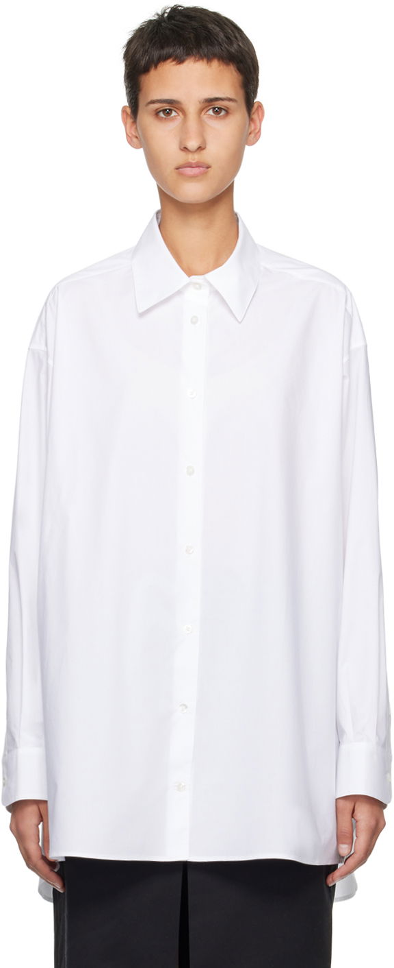 Košeľa The Row Oversized Cotton Shirt Biela | 5648-W2479, 0