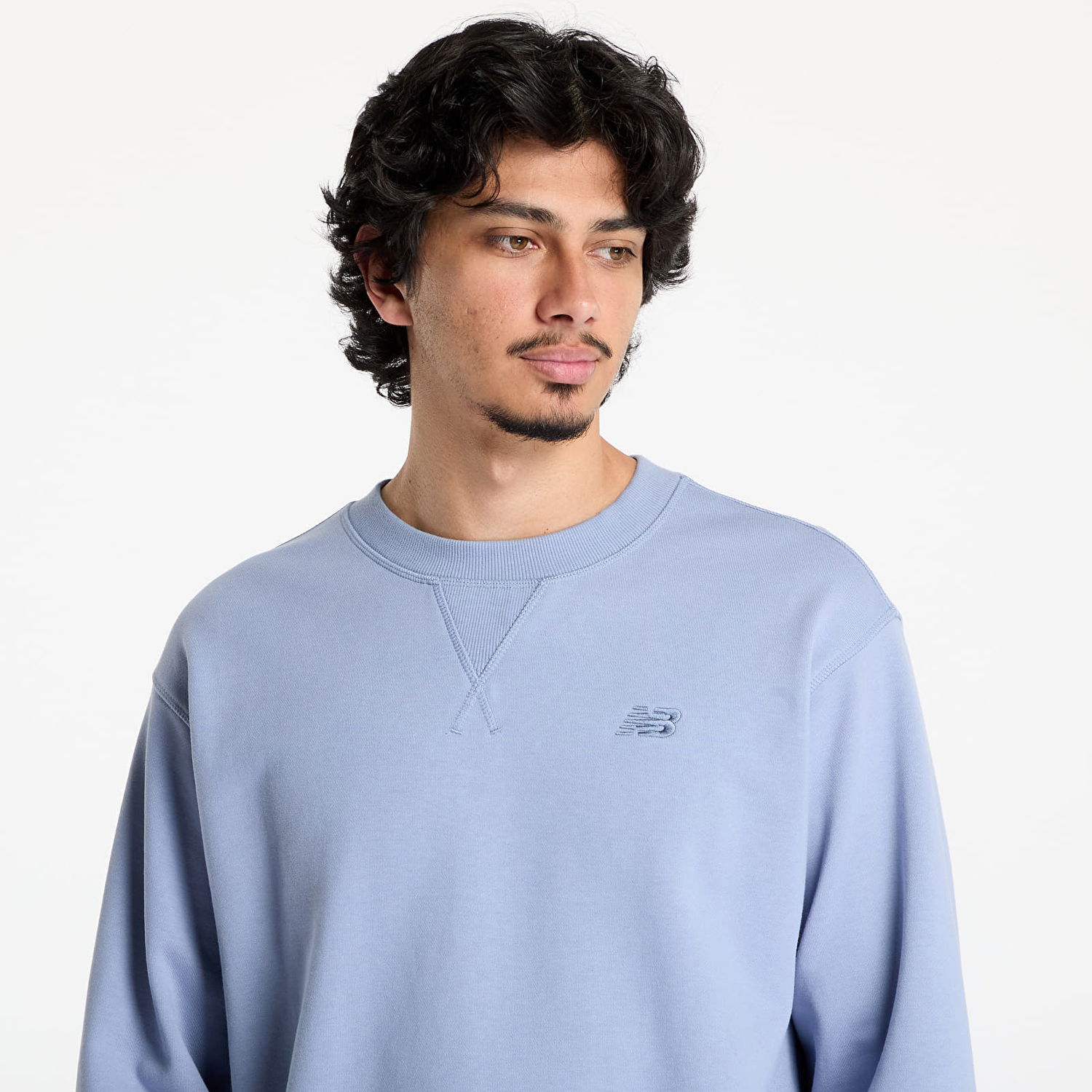 Sveter New Balance Men's Sweatshirt Modrá | NBMT41506DUS, 1