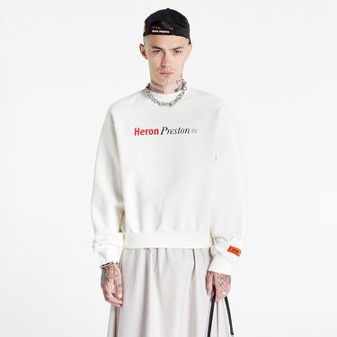 Mikina HERON PRESTON Multi Heron Censored Crewneck Biela | HMBA020F22JER0070184, 0