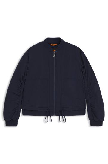 Bomber bunda BOSS Water-repellent Bomber Jacket with Adjustable Hem Navy | 50540991, 0