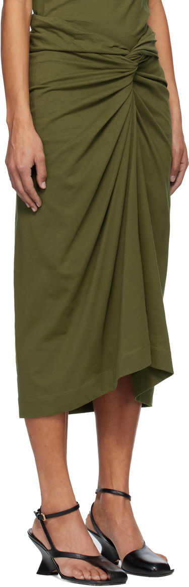 Sukňa Dries Van Noten Dries Van Noten Knotted Jersey Midi Skirt Zelené | 252-011112-2603, 1