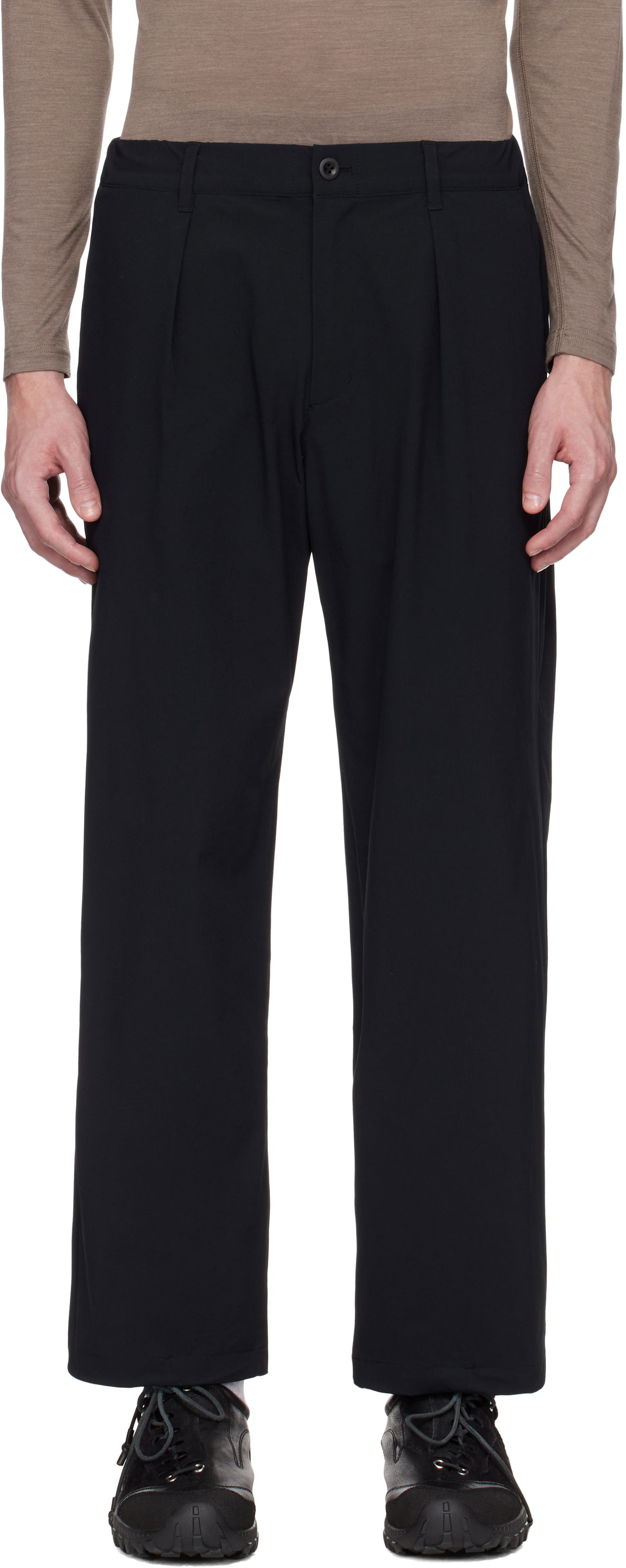 Nohavice Snow Peak Active Comfort Wide Trousers Čierna | PA-25SU004, 0