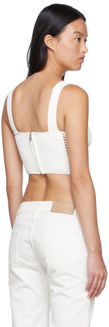 Tielko Dion Lee Recycled Viscose Tank Top with Lace Up Biela | A7568S22, 2
