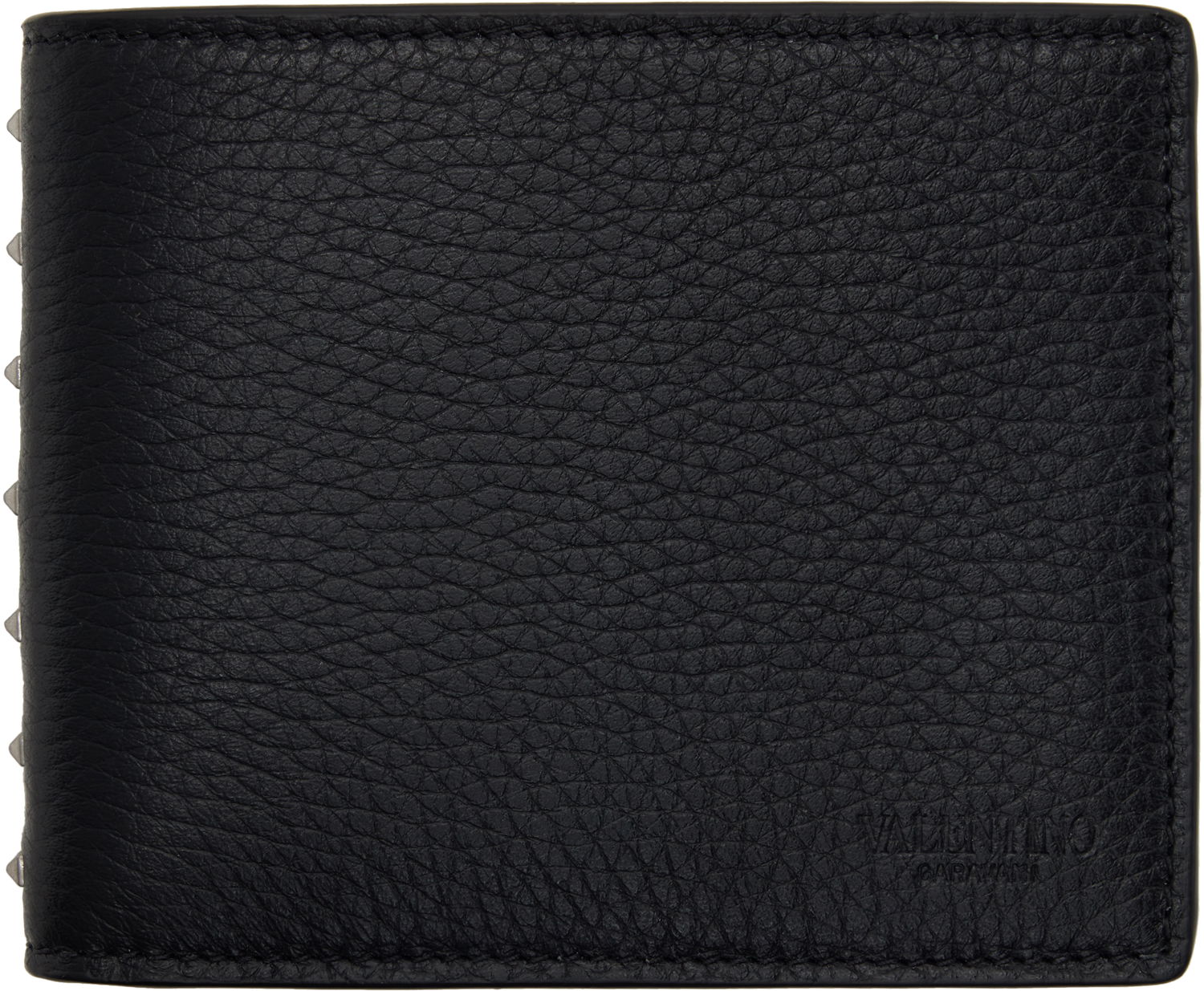 Peňaženka Valentino Valentino Garavani Rockstud Grainy Calfskin Wallet Čierna | 6Y2P0V17PDX, 0