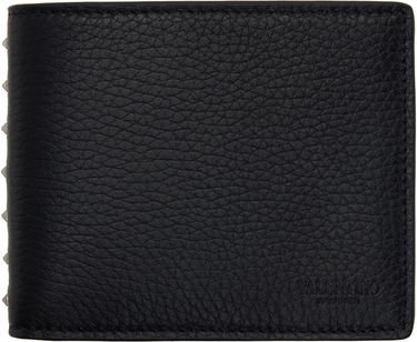 Peňaženka Valentino Valentino Garavani Rockstud Grainy Calfskin Wallet Čierna | 6Y2P0V17PDX, 0