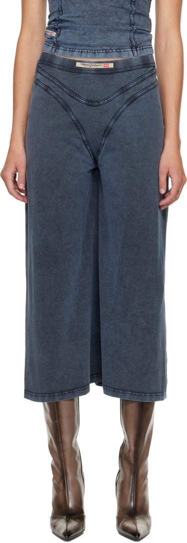 Sukňa Diesel O-Alline Washed V-Panel Midi Skirt Modrá | A18394 0KIBY, 0