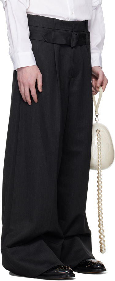 Nohavice Simone Rocha Simone Rocha Wide Leg Multi Belt Loop Trousers Čierna | 4159 1217, 1