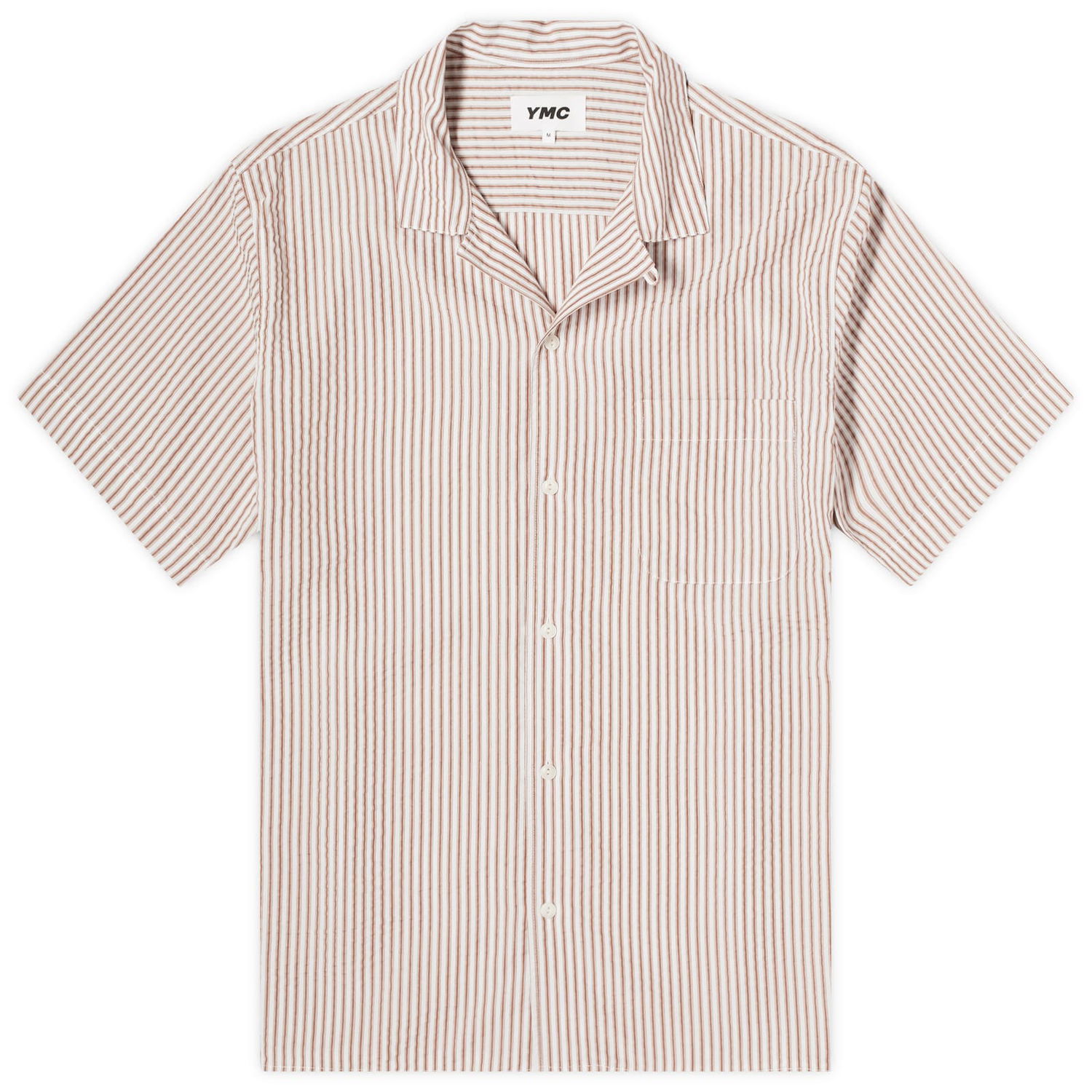 Košeľa YMC Malick Vacation Stripe Shirt Biela | P2WML-20, 1