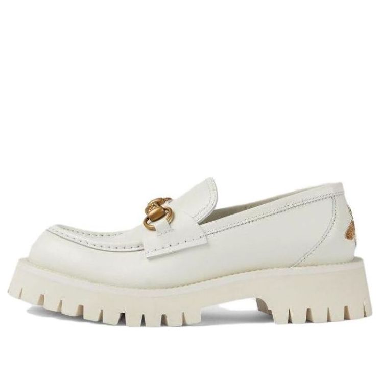 Tenisky a topánky Gucci Gucci Horsebit Lug Sole Loafers Biela | 761987-DS800-9050